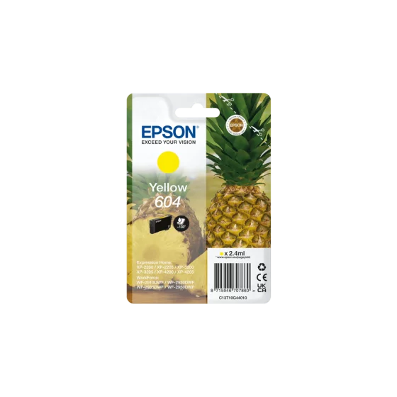 Cartouche EPSON 604 (T10G44) jaune - cartouche d'encre de marque EPSON - PETITE CAPACITÉ
