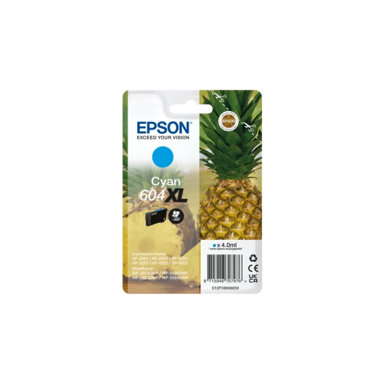 Cartouche EPSON 604XL (T10H24) cyan - cartouche d'encre de marque EPSON - GRANDE CAPACITÉ