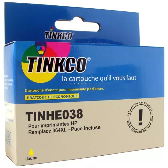 Cartouche d'encre compatible HP 364XL (CB325EE) jaune - cartouche d'encre compatible HP