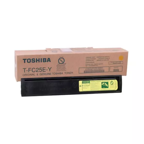 Toshiba TFC25EY Jaune, Toner de marque Toshiba référence origine TFC25EY / 6AJ00000081 Jaune - 26800 pages