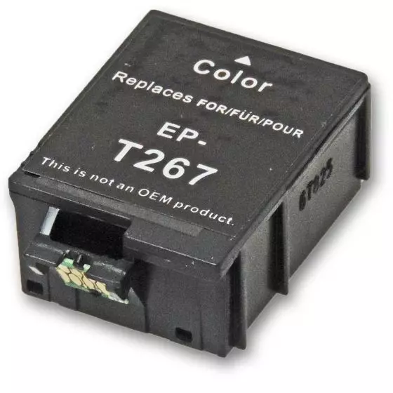 Cartouche d'encre générique équivalent au modèle Epson T2670 couleur - Série 267 Globe - 6,7ml