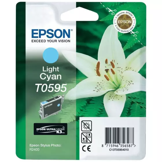 Cartouche EPSON T0595 photo cyan - cartouche d'encre de marque EPSON
