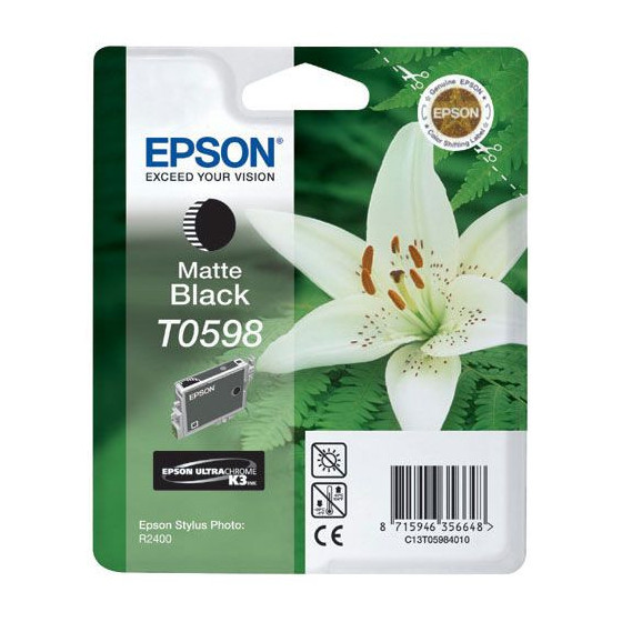 T0598 - Cartouche de marque Epson T0598 C13T059840 noire mat (T598)