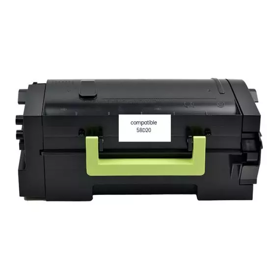 Toner Compatible Lexmark 58D20 (058D2000) Noir de 7500 pages - cartouche laser compatible Lexmark