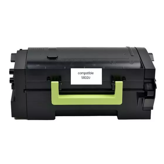 Toner Compatible Lexmark 58D2U (058D2U00) Noir de 55000 pages - cartouche laser compatible Lexmark