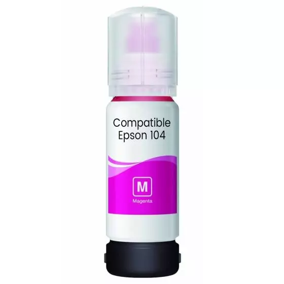 Bouteille Compatible EPSON 104 (C13T00P340) magenta - bouteille d'encre compatible EPSON