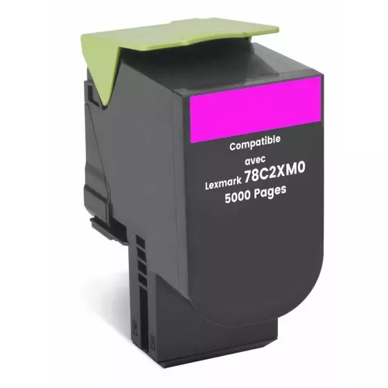 Toner Compatible LEXMARK 78C2XM0 magenta - cartouche laser compatible LEXMARK - 5000 pages