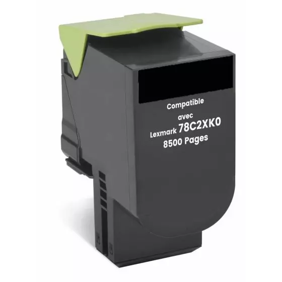Toner Compatible LEXMARK 78C2XK0 noir - cartouche laser compatible LEXMARK - 8500 pages