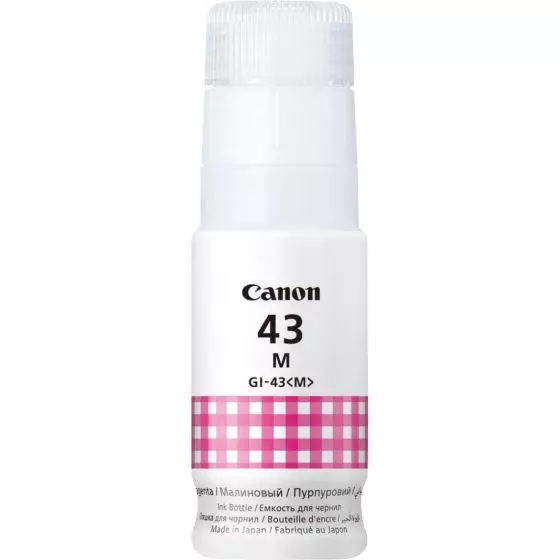 Bouteille CANON GI43M (4680C001) magenta de 3000 pages - Bouteille d'encre de marque CANON Bouteille CANON GI43M (4680C001) magenta de 3000 pages - Bouteille d'encre de marque CANON