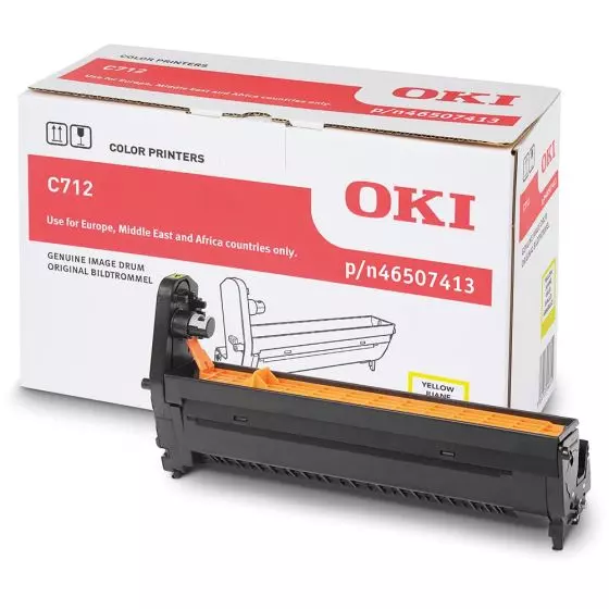 Tambour OKI C712 (46507413) jaune de 30000 pages - cartouche laser de marque OKI