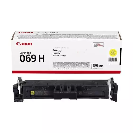 Toner Canon 069H (5095C002) jaune de 5500 pages - cartouche laser de marque Canon
