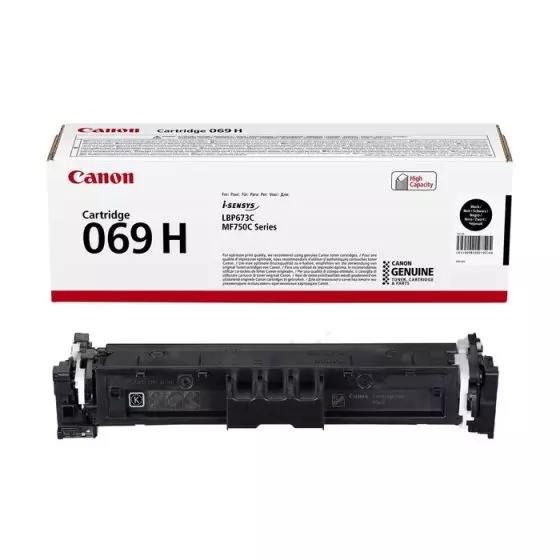 Toner Canon 069H (5098C002) Noir de 7600 pages - cartouche laser de marque Canon