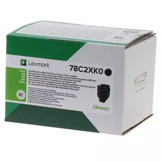 Toner Lexmark 78C2XK - Toner de marque Lexmark 78C2XK0 noir (Grande contenance)