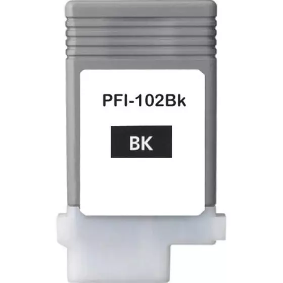 Cartouche encre Compatible CANON PFI-102BK (0895B001) Noir - cartouche d'encre compatible CANON