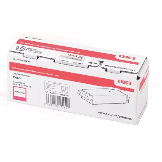 Toner OKI C650 (9006128) Magenta de 6000 pages - cartouche laser de marque OKI