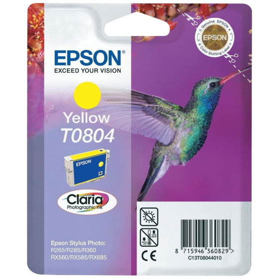 Epson T0804 - Cartouche de marque Epson T0804 C13T080440 jaune (colibri / T804)