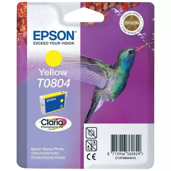 Cartouche EPSON T0804 (CAE804) jaune - cartouche d'encre de marque EPSON