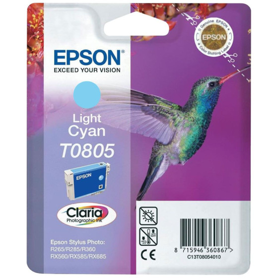 Epson T0805 - Cartouche de marque Epson T0805 C13T080540 photo cyan clair (colibri / T805)