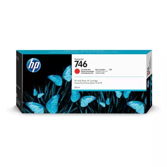 Cartouche d'encre HP 746 (P2V81A) Rouge de 300 ml - cartouche d'encre de marque HP