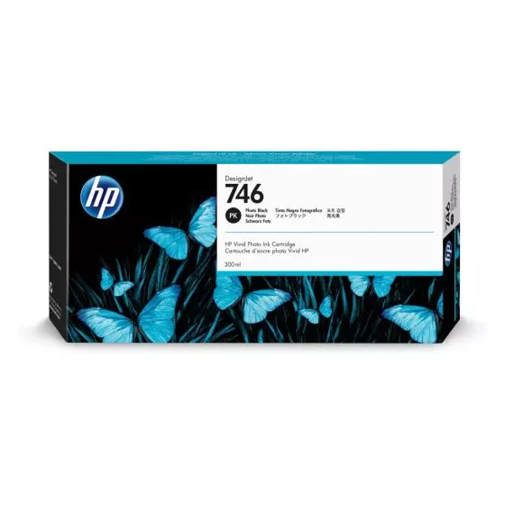 Cartouche d'encre HP 746 (P2V82A) Photo Noire de 300 ml - cartouche d'encre de marque HP Cartouche d'encre HP 746 (P2V82A) Photo Noire de 300 ml - cartouche d'encre de marque HP