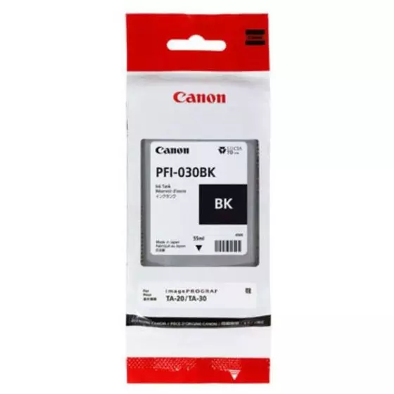 Cartouche d'encre CANON PFI030BK (3489C01) Noir de 55ml - cartouche d'encre de marque CANON