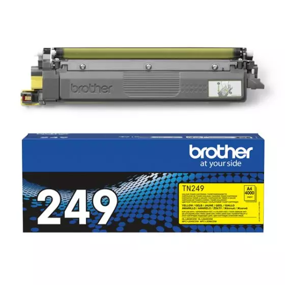 Toner BROTHER TN249Y (TN-249Y) jaune de 4000 pages - cartouche laser de marque BROTHER