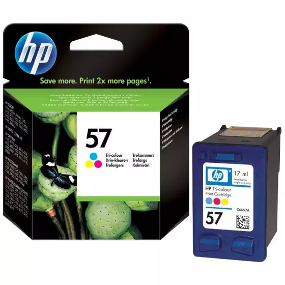 Cartouche HP 57 / C6657AE couleur - cartouche d'encre de marque HP