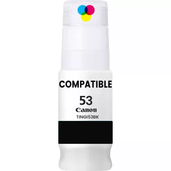 Bouteille compatible CANON GI-53BK (4699C001) noir - cartouche d'encre compatible CANON