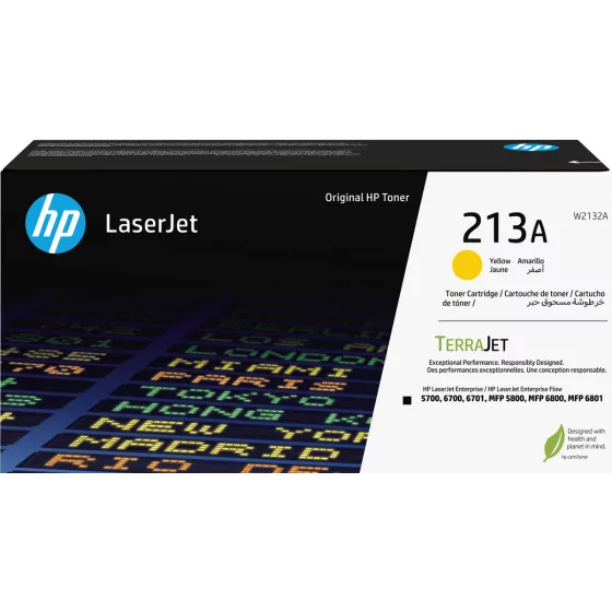 Cartouche toner HP 213A jaune (W2132A) &ndash; Capacit&eacute; standard 3000 pages