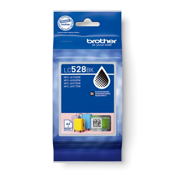 Cartouche d’encre Brother LC528BK originale – Noir - 6000 pages