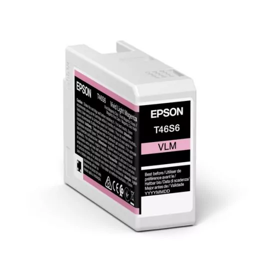 Cartouche d'encre Epson T46S6 - Magenta Clair UltraChrome- Pour Imprimantes Grand Format Epson Cartouche d'encre Epson T46S6 - Magenta Clair UltraChrome- Pour Imprimantes Grand Format Epson