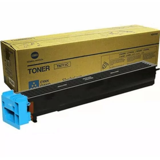 Toner TN711C original Konica Minolta (A3VU450) de 31 500 pages Toner TN711C original Konica Minolta (A3VU450) de 31 500 pages