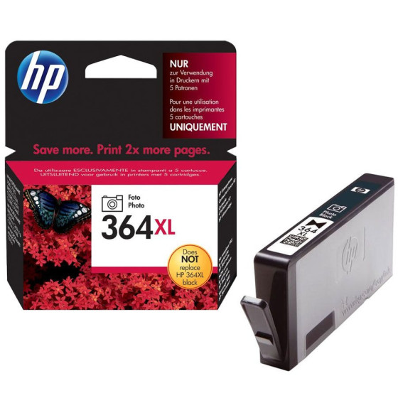 HP 364XL - Cartouche de marque HP n°364XL CB322EE Vivera photo noire (grande capacité)