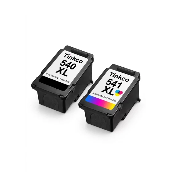 LOT de 2 Cartouches d'Encre Compatibles Canon PG-540XL et CL-541XL noir et couleur