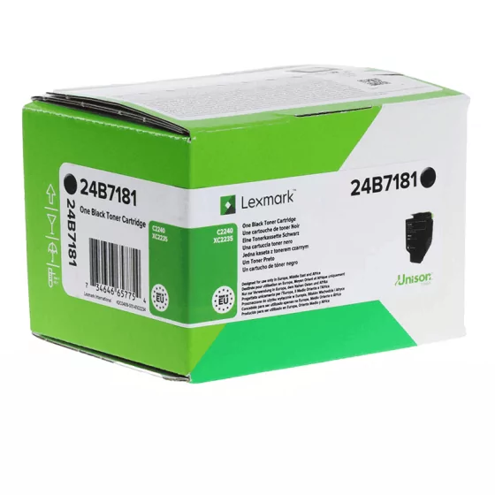 Toner Noir Lexmark 24B7181 Original pour XC2235 et XC2240