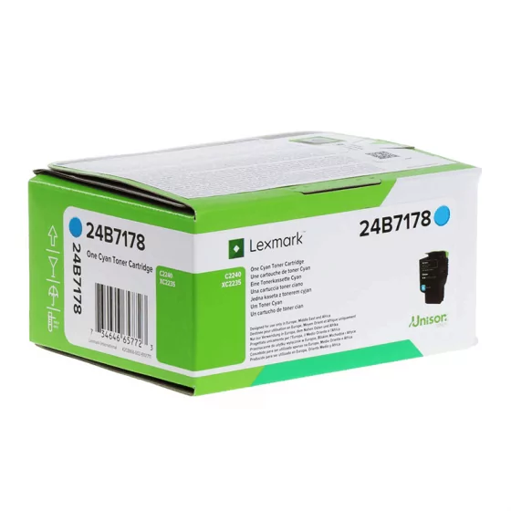 Toner Cyan Lexmark 24B7178 Original pour XC2235 et XC2240