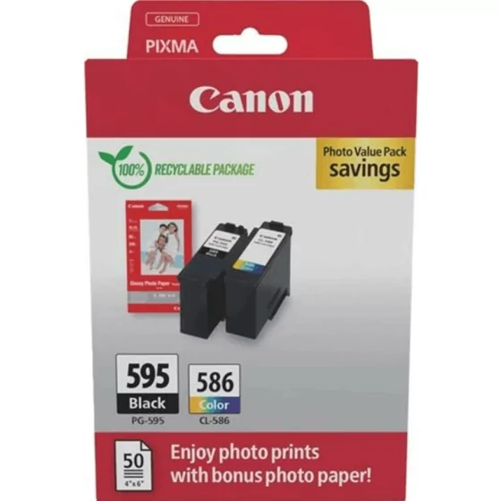Pack original Cartouche encre Canon PG-595 / CL-586 Noir et Couleur (7171C004)