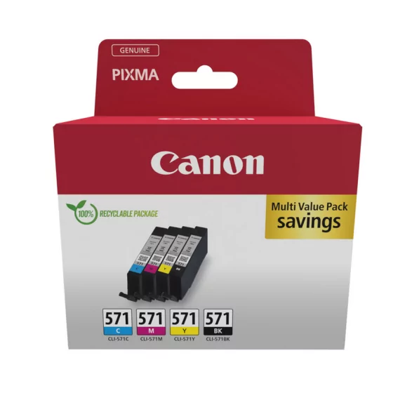 Multipack Canon CLI-571 - Pack de 4 cartouches de marque Canon 0386C008