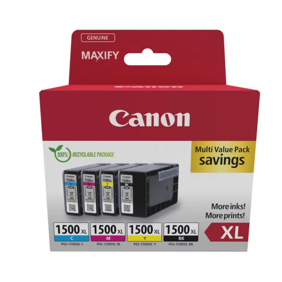 Multipack Canon PGI-1500 XL - Pack de 4 cartouches de marque Canon 9182B010