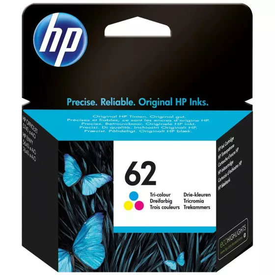 Cartouche HP 62 - C2P06AE couleur - cartouche d'encre de marque HP
