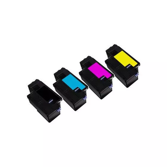 Dell C1760W - LOT de 4 toners compatibles noir, cyan, magenta et jaune