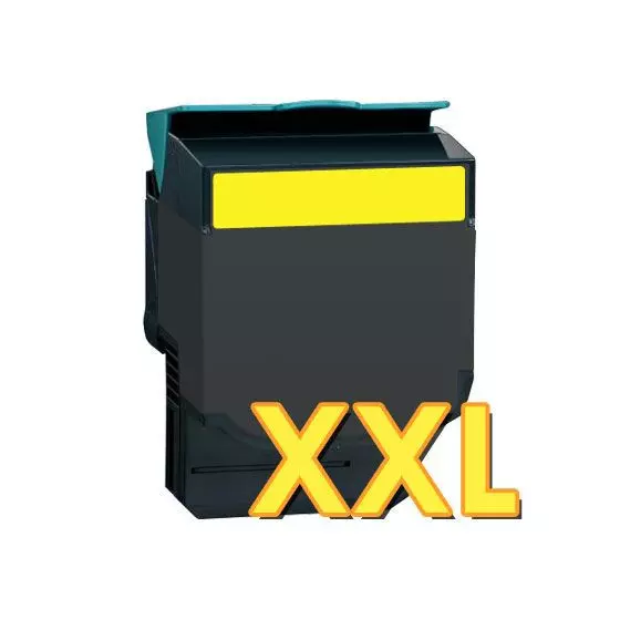 Toner Compatible LEXMARK 802HY (80C2HY0) jaune - cartouche laser compatible LEXMARK - 3000 pages