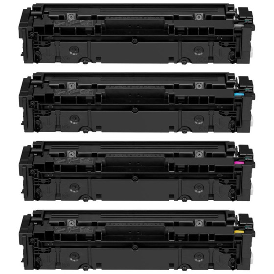 LOT de 4 toners compatibles HP 203X / CF540X, CF541X, CF542X, CF543X