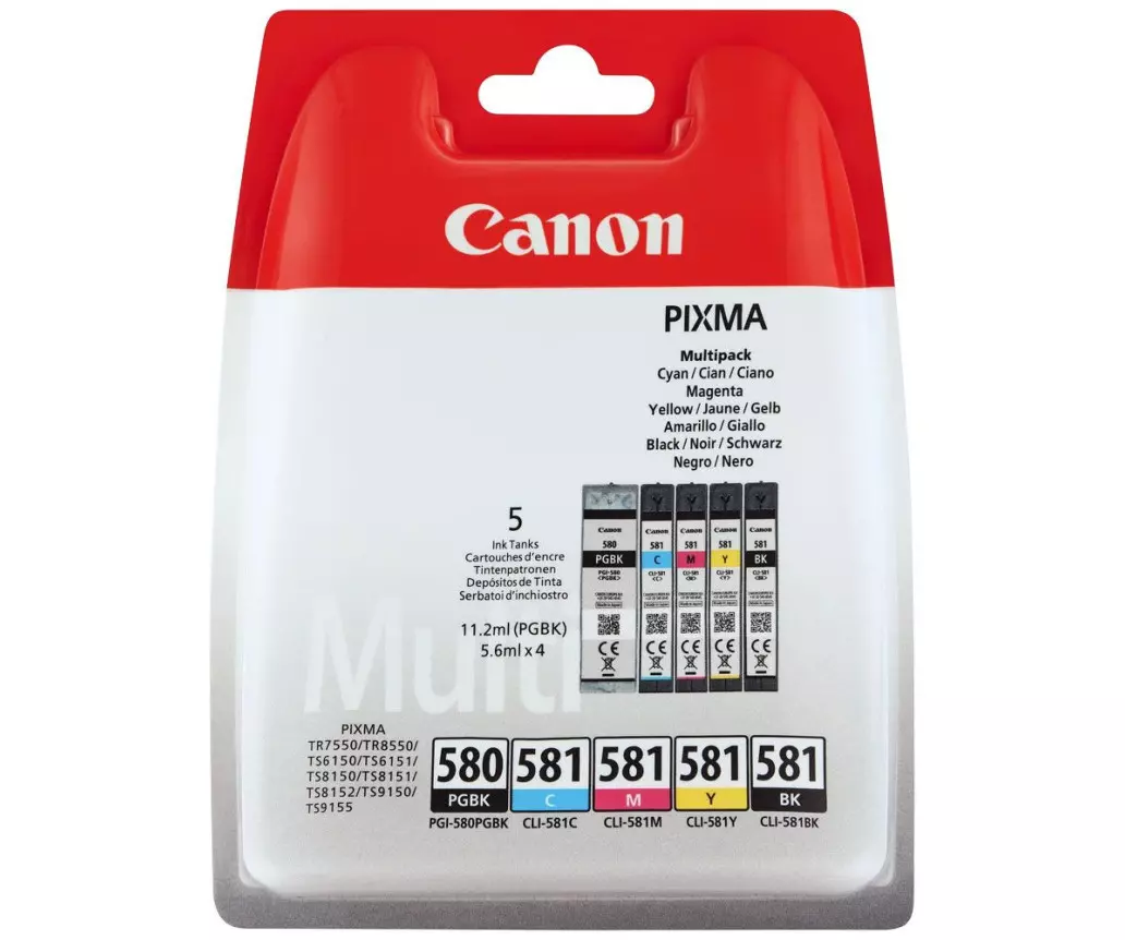 Multipack Canon PGI-580/CLI-581 - Pack de 5 cartouches de marque Canon  2078C005