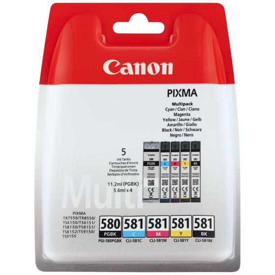 Multipack Canon PGI-580/CLI-581 - Pack de 5 cartouches de marque Canon 2078C005