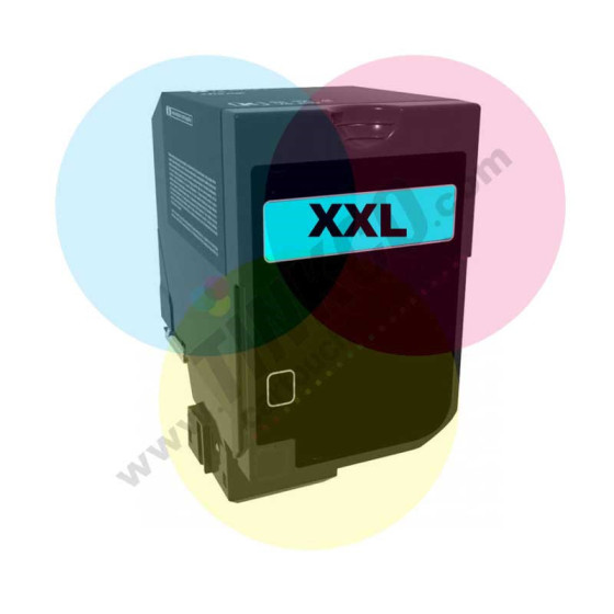 Lexmark 74C2HC0 Cyan XXL, Toner compatible Lexmark 74C2HC0 / 074C2HC0 Cyan - 12000 pages