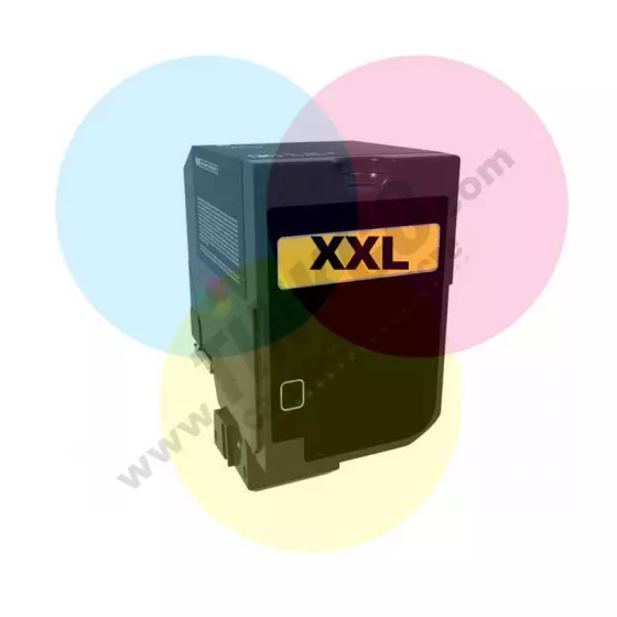 Toner Compatible LEXMARK CS720 / CX725 (74C2HY0) jaune - cartouche laser compatible LEXMARK - 12000 pages