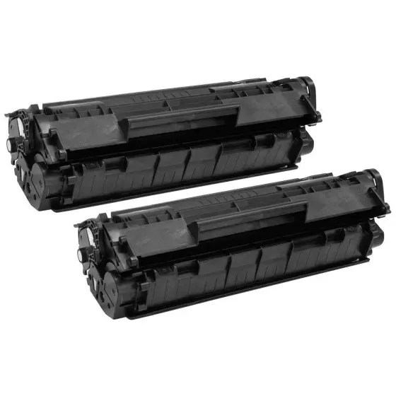 HP 12A / EP703 - LOT de 2 toners laser génériques équivalents au modèle Q2612A et EP703 noir