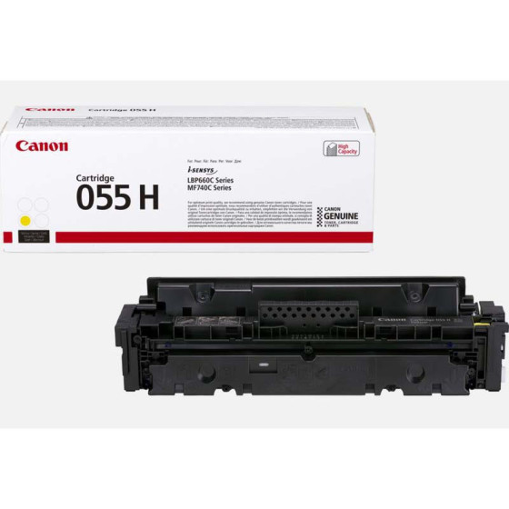 Toner laser de marque Canon 055H / 3017C002 jaune - 5900 pages