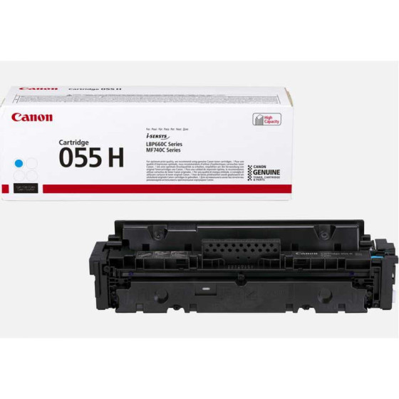 Toner laser de marque Canon 055H / 3019C002 cyan - 5900 pages